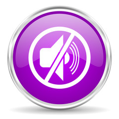 mute pink glossy icon