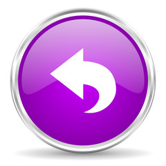 back pink glossy icon
