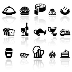 Food vector icons set . EPS10.