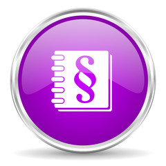 law pink glossy icon