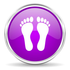 footprint pink icon