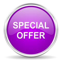special offer pink glossy icon