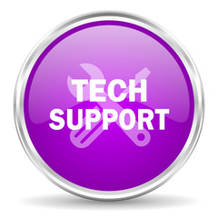 technical support pink glossy icon