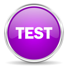 test pink glossy icon