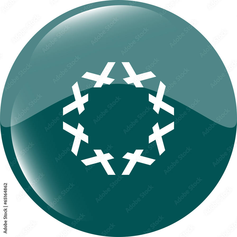 Poster apps icon. abstract sign on web button isolated on white