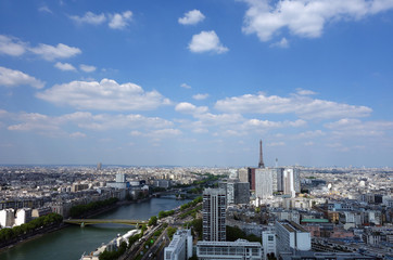 Naklejka premium Vue aérienne de Paris en France