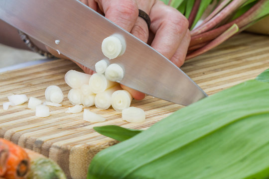 Cutting Fresh Ramps