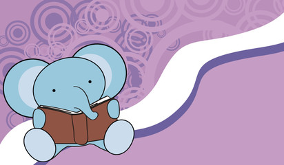 elephant baby cartoon readin background