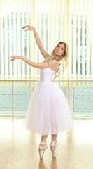 Beautiful balerina dancing in ballet class © Africa Studio