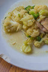 Cauliflower fried with oyster sauce