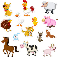 Obraz na płótnie Canvas funny Farm animals set