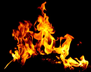Orange fire flames