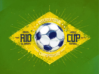 Fototapeta premium Brazil 2014 Vector