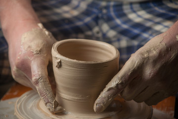 Hands of a potter