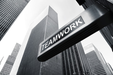 Obraz premium teamwork compass