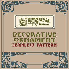 Vector set of abstract elements for creating borders and frames