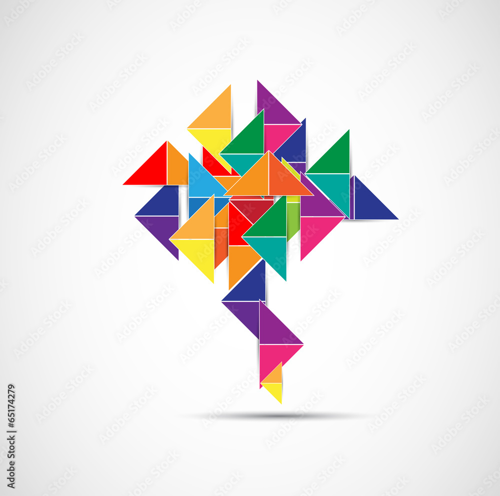 Poster abstract structure circuit computer triangle technology business