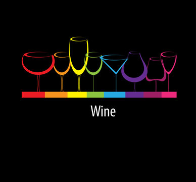 wine card concept background alcohol drink glass