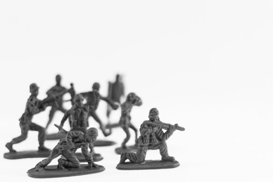 Toy soldier on white
