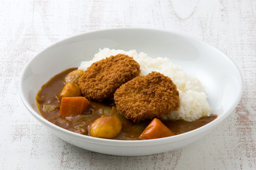 コロッケカレー　カレーライス