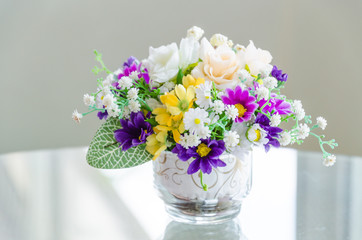 Bouquet flower in vase