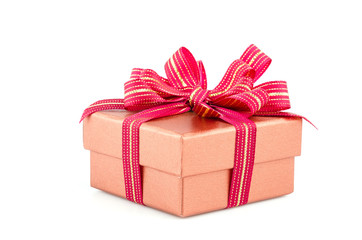 Gift box isolated white background