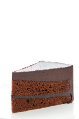 Cake chocolate isolated on white background