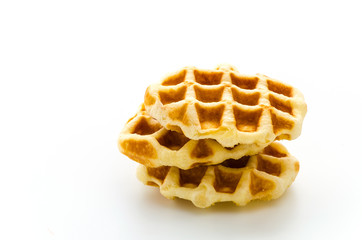 Waffle isolated on white background