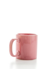 Color mug isolated on white