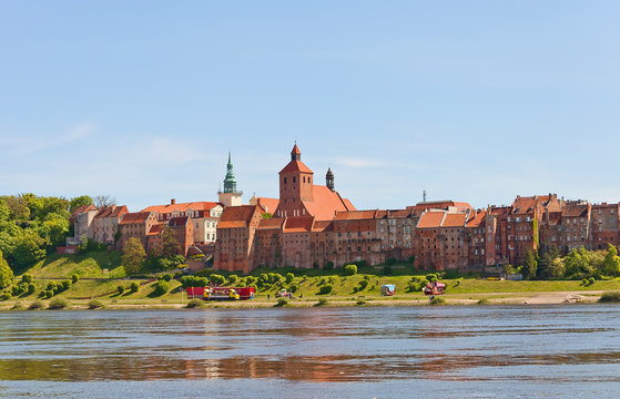 Fototapeta View of Grudziadz town, Poland