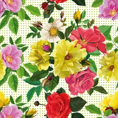 Foto auf Acrylglas seamless pattern, bouquet of flowers © svetlanarib79