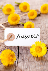 Naklejka premium Banner with Auszeit