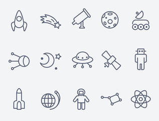 Fototapeta premium Space icons