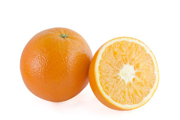 Orange fruit isolated on white background