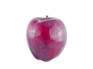 Fresh red apple on a white background