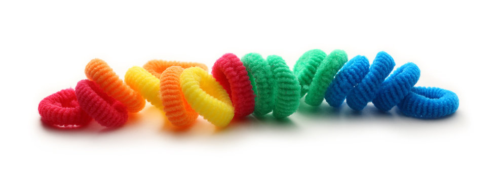 Colorful elastic hair bands