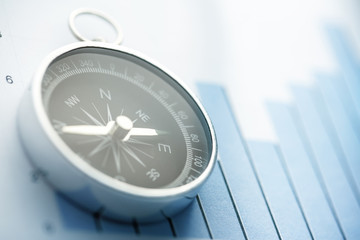 Diagram concept with compass
