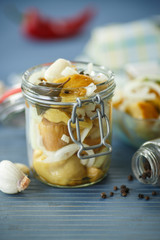 forest mushrooms marinated