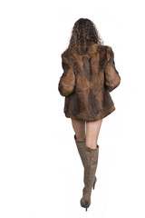 woman in fur jacket