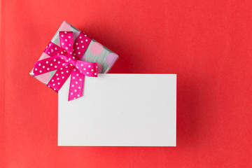 Gift box with plain card