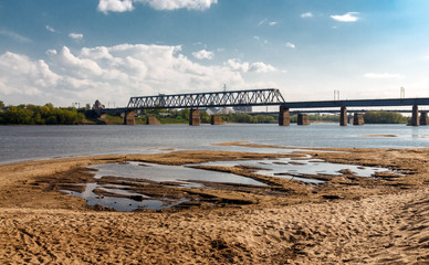Railway bridge over the Oka river