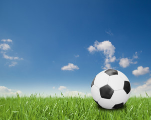 Fußball auf dem Spielfeld