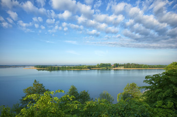 Top view of lake
