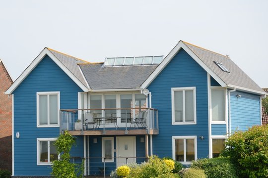 Large Blue Coastal House