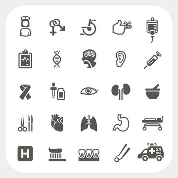 Health and Medical icons set