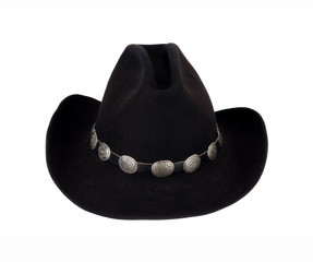 Cowboy Hat with Silver Concho Hatband.