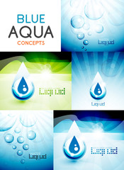 Vector water concepts design collection