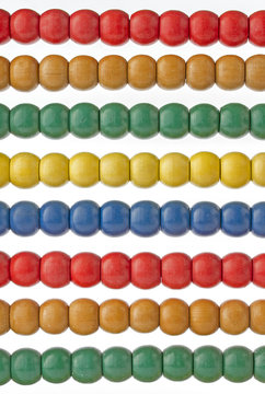 Traditional abacus with colorful wooden beads