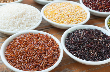 Brown rice and Grains crop