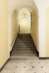 entrance of a beautiful historic building